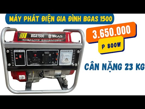 Máy phát điện chạy xăng Bgas 1500, Công suất 800w | GIÁ MỚI 3.650.000