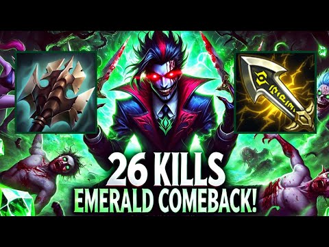 Legit 1v9 Shaco Build! 26 Kills Emerald Ranked [League of Legends] Full Gameplay - Infernal Shaco
