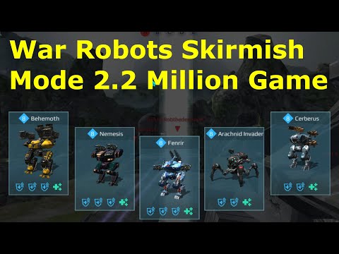 2.2 Million damage with one Cerberus. War Robots Skirmish Mode.