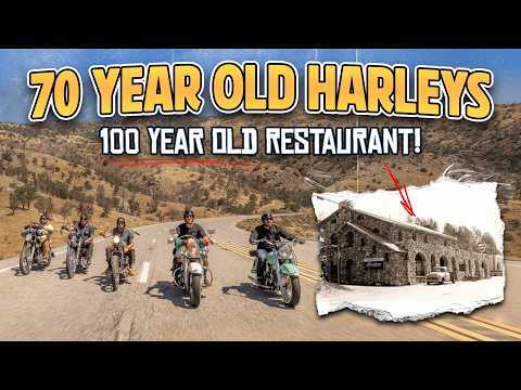 Riding To a 100 Year Old Restaurant On Our 70 Year Old Harleys! - Vlog 253