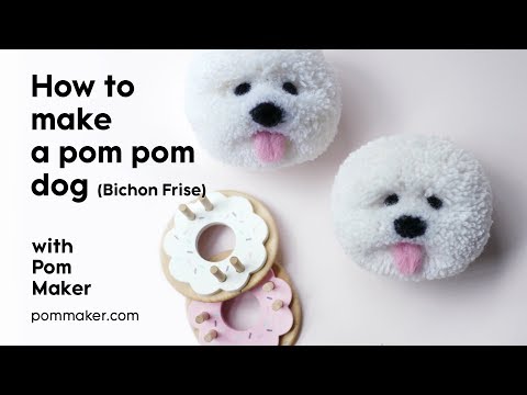 How to Make a Pom Pom Dog (Bichon Frise) - Pom Maker Tutorial
