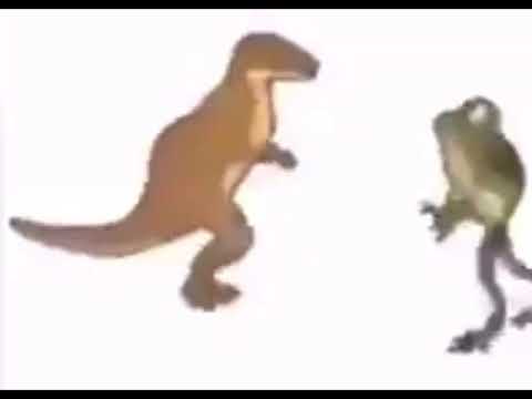 dino and frog dance to cursed christmas music