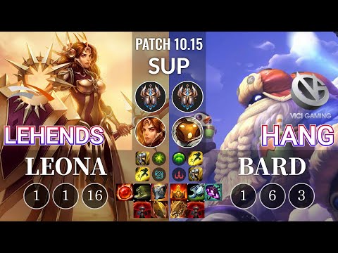 HLE Lehends Leona vs VG Hang Bard Sup - KR Patch 10.15