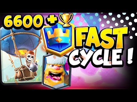 6600+ TOP 400 LIVE LADDER GAMEPLAY WITH BEST LOON CYCLE DECK! - CLASH ROYALE