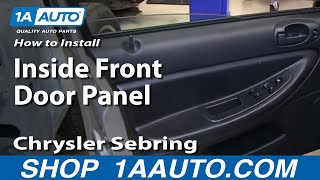 How to Remove Front Door Panel 01-06 Chrysler Sebring