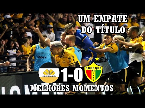 Gols e lances de Criciúma x Brusque