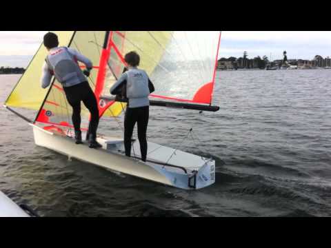 29er No rudder sailing with Dave O'Connor