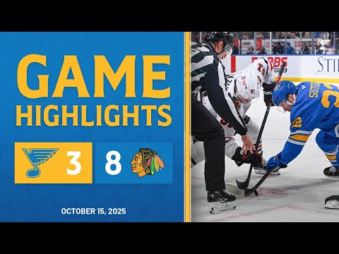 Game Highlights: Blackhawks 8, Blues 3