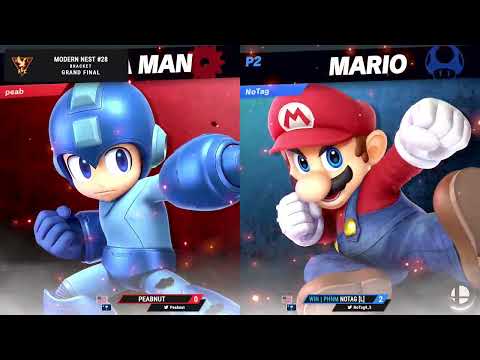 WIN PHNM NoTag (Mario) vs Peabnut (MegaMan) - Grand Finals - Modern Nest #28