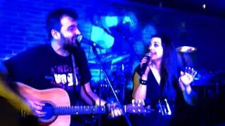 Kiriakos Kougioumtzoglou and Sofia Lazopoulou singing live on New Year's Eve 2011-2012
