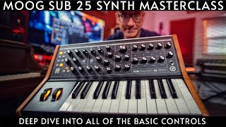 Video thumbnail for Moog Subsequent 25 Synth Masterclass. Dig into the essential controls! by Jef Gibbons