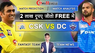 CSK vs DC | Fantasy Cricket Team Prediction | IPL | CSK vs DC   | IPL 2021 |   IPL | Episode - 2