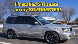 STI Seat Install on the SG Forester!