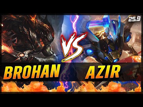 BROHAN - Yasuo vs Azir MID Patch 25.9 - Yasuo Gameplay