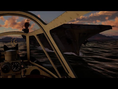 War Thunder [SIM|VR] - How to Sink the Carrier AND not Die (B7A2 vs USS Forrestal)