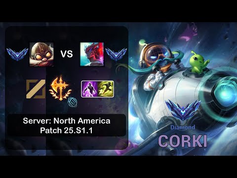 Corki Mid vs Yone - NA Server - Patch 25.S1.1