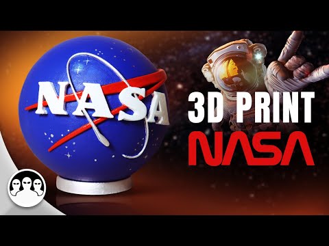 The NASA Logo: 3D Printing Time Lapse & Painting