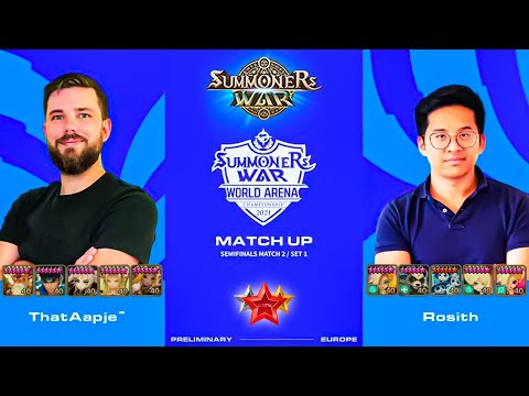 Rosith VS ThatAapje. SWC2021 EUROPE Semifinal in Summoners War