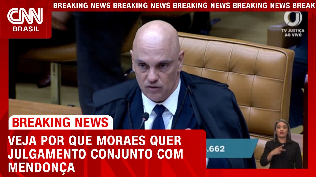 Moraes defende julgamento conjunto com Mendonça; entenda | CNN 360°