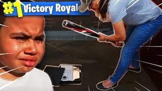 ANGRY MOM DESTROYS 9 YEAR OLD LITTLE KID&#39;S PS4 IN THE MIDDLE OF A FORTNITE GAME PRANK!!! *HE CRIED!*