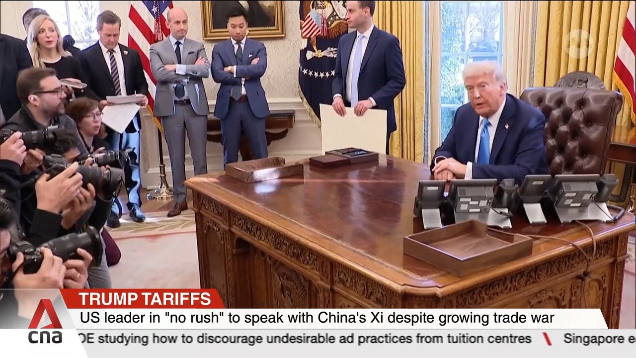 Trump says 'in no rush' to speak with Xi despite growing US-China trade war