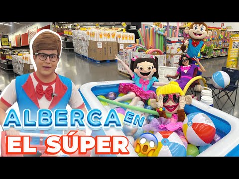 Andy abre una alberca en el super | La Compañera hace una Pool party | Los Compañeros van al super
