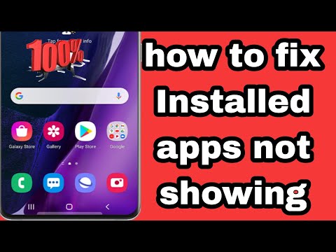 how to fix Installed apps not showing on Home screen android samsung | apps not showing home screen