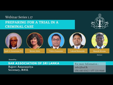 BASL Webinar 1.17: Preparing for a trial in a criminal case
