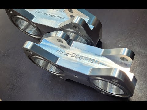 Prägearbeiten Alpine Ansaugbrücke CNC gefräst Weber DCOE bb-motorsport.eu