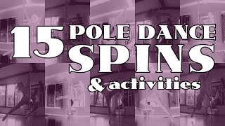 15 Basic Pole Dance Spins & Activities (Beginner & Intermediate) Tutorial