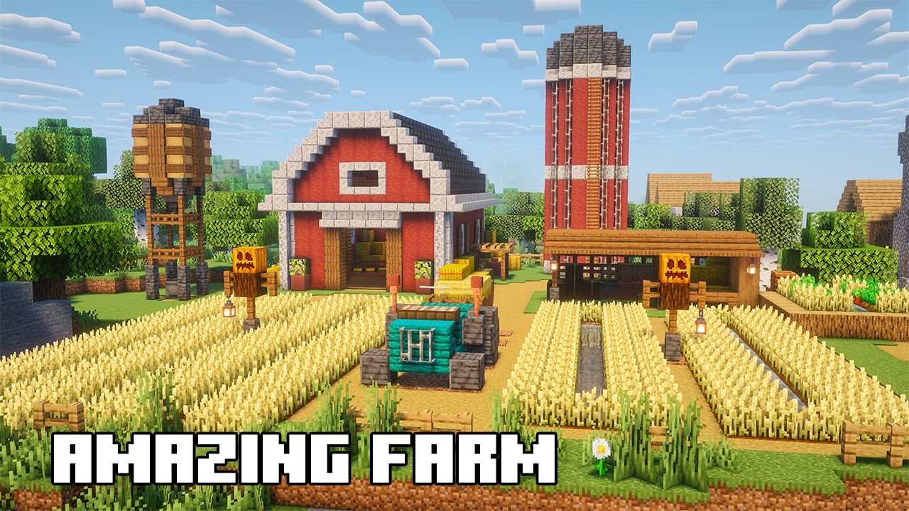 Minecraft Tutorial 3 Minecraft: How To Build an Amazing Farm | Tutorial - Minecraft Builders