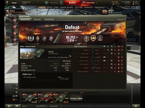 WZ-111 Top Gun High Calibre 1st Mark of Excellence won ( Chinese Heavy Tank )