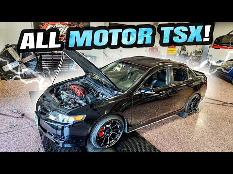 All Motor k24 TSX gets a 4 Piston Cylinder head and Cam Upgrade! How much power does it pick up?
