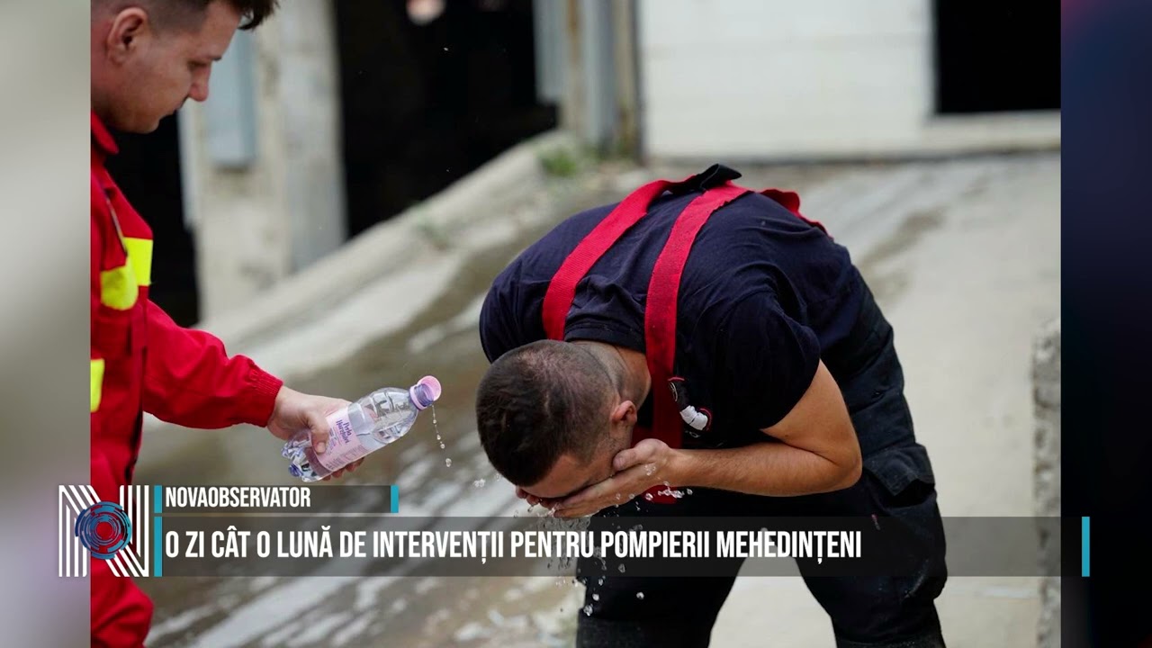 O zi cât o lună de intervenții pentru pompierii mehedințeni