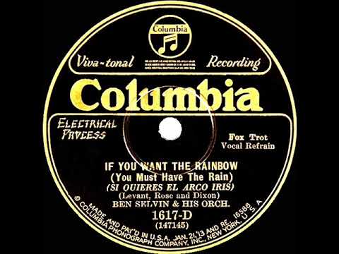 1928 Ben Selvin - If You Want The Rainbow (You Must Have The Rain) (Larry Murphy, vocal)