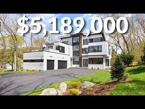 Inside a Newly Built $5,189,000 Futuristic Mansion | Boston Luxury Home Tour