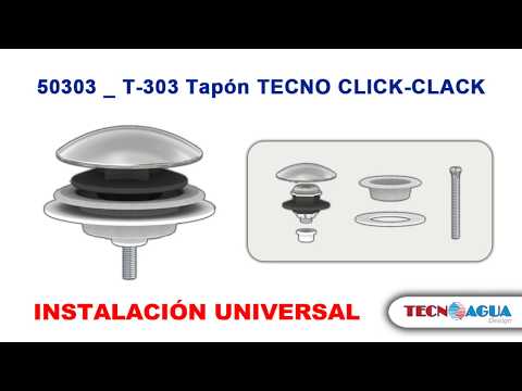 CÓMO INSTALAR: T-303 Tapón Tecno Click-Clack TECNOAGUA