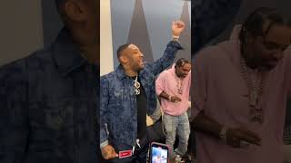 Maino &amp; Jim Jones having a good time at their Lobby Boyz Listening Party