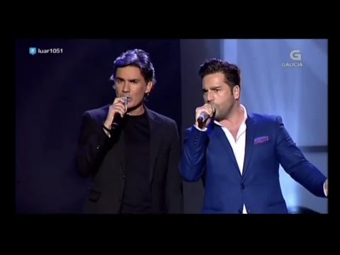 Nando Agüeros y David Bustamante: La Santina (actuación en TVG)