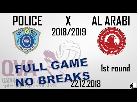 Police X Al Arabi 3:2 - Qatar Volleyball League 18/19 - (22.12.2018) NO BREAKS, BACK VIEW