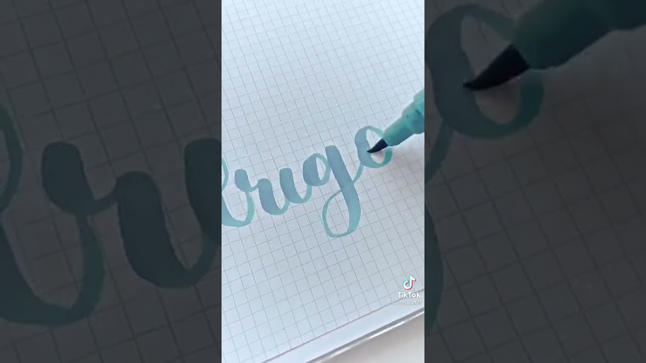 idea titolo con brush pen tik tok di @sarasnotes