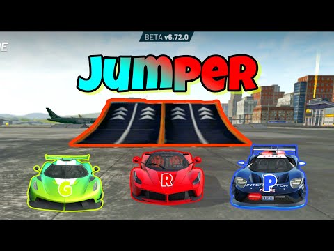 Extreme Car Driving Simulator - Fastest Cars  Red, Green, Police  - All Jumped 2023