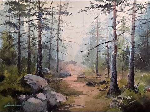 How to Paint a Peaceful Forest Path in Watercolor