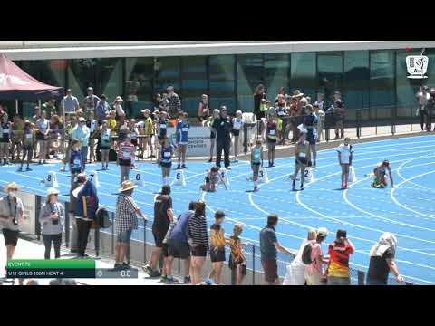 U11 Girls 100m Heat 4: 2021 State Combined Events Championships // LAVicTV