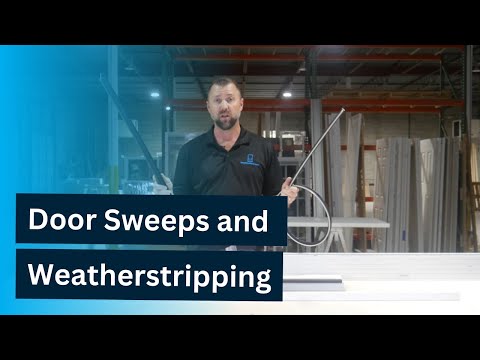Part of a video titled What is a Door Sweep / Door Bottom? (You know, that rubber thing-y at ...