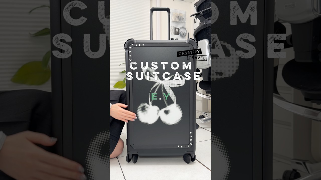 自分好みにカスタマイズできちゃう‼︎🍒CASETiFYの個性派スーツケースをgetしました☆#スーツケース#キャリーケース#旅行 #旅行グッズ#旅行準備#新婚旅行#大型トランク#海外旅行
