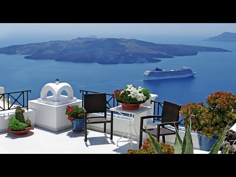 Santorini Seaside Cafe Music - Wake up in Santorini with Ocean Sounds, Jazz Music for Good Mood