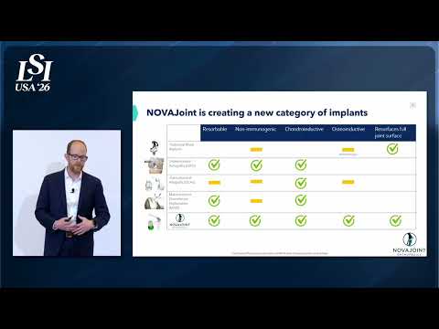 Christopher Campbell, NOVAJoint Orthopedics - Regenerative living knee implant for total replacement | LSI USA '26