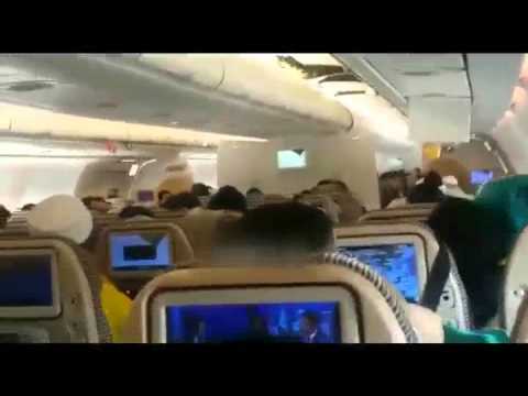 Escenas de terror a bordo de un vuelo de Etihad Airways