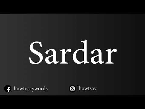 How To Pronounce Sardar
